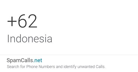 indonesia phone country code